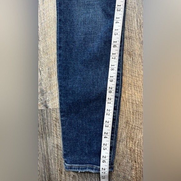 J. Crew Women's Jeans Blue 9" Mid Rise Skinny Button Fly Size 27 - Picture 12 of 14